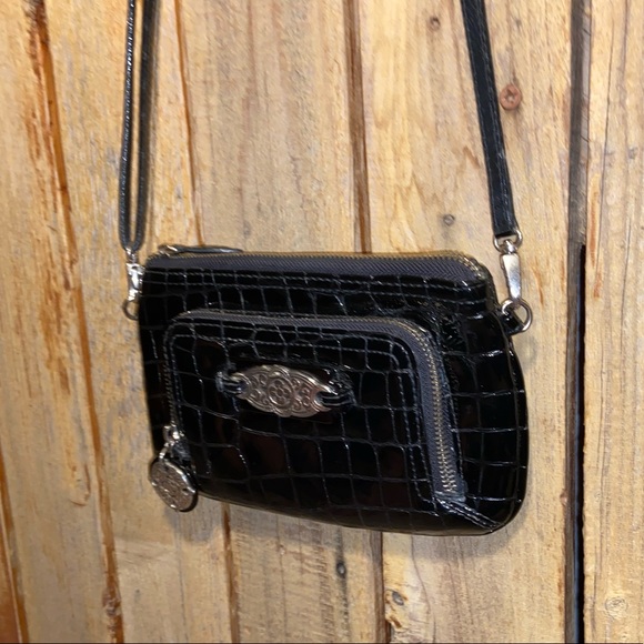 Brighton Black Patent Leather Crossbody - Picture 4 of 9
